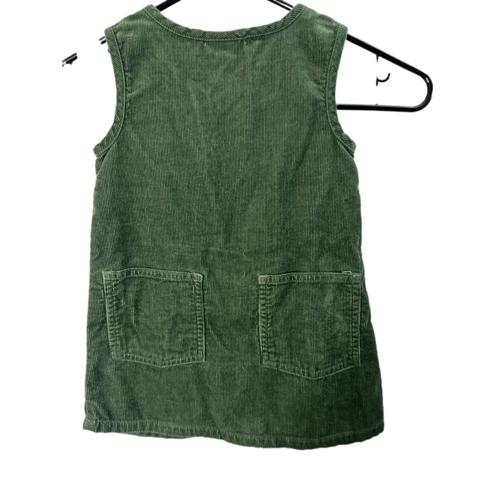 VTG‎ Disney Store Tinkerbell Corduroy Jumper Dress Girls Size 2T Green Olive
